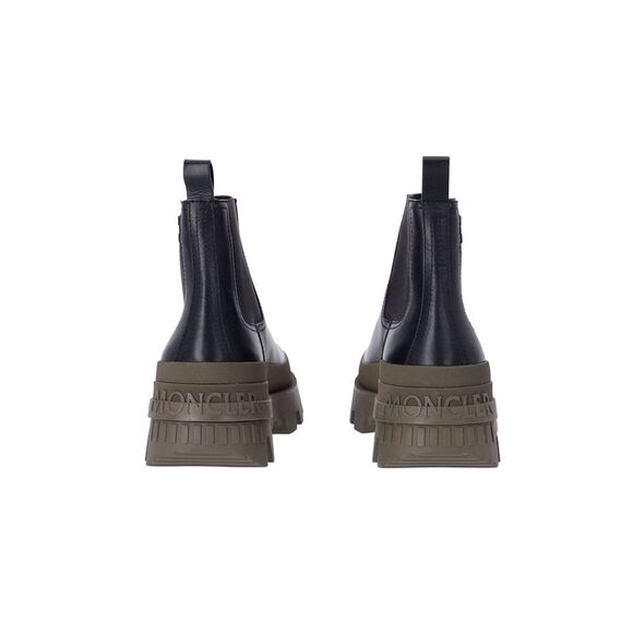 Moncler Lir Chunky Chelsea Boots in Black Leather - Picture 4 of 10